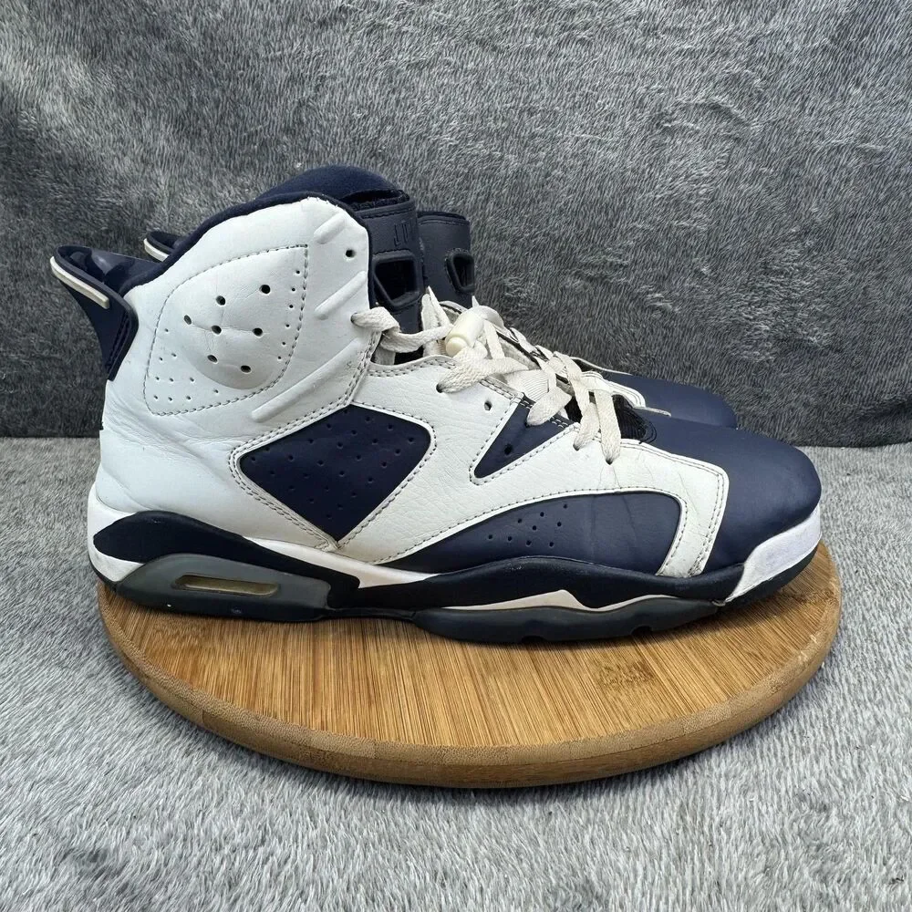Air Jordan 6 Retro Shoes Mens Size 13 Blue Olympic Basketball Sneaker 308497-141
